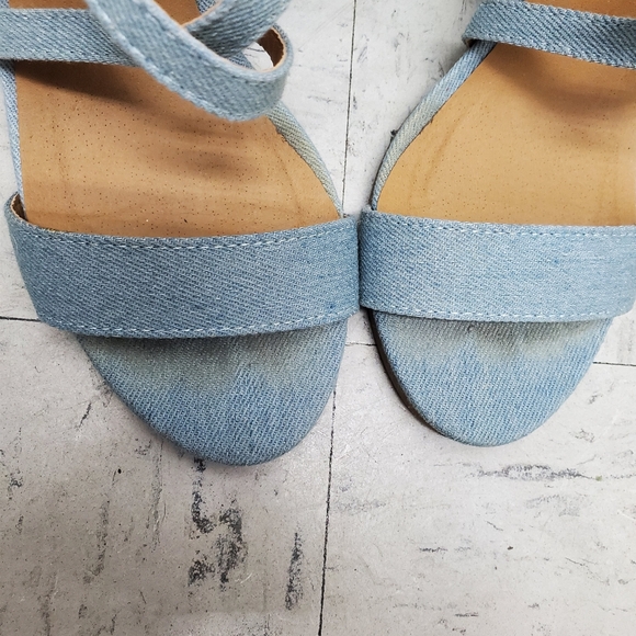 Charlotte Rusee Strappy Block Heels Chunky Retro Neutral Size 6 - Picture 6 of 10